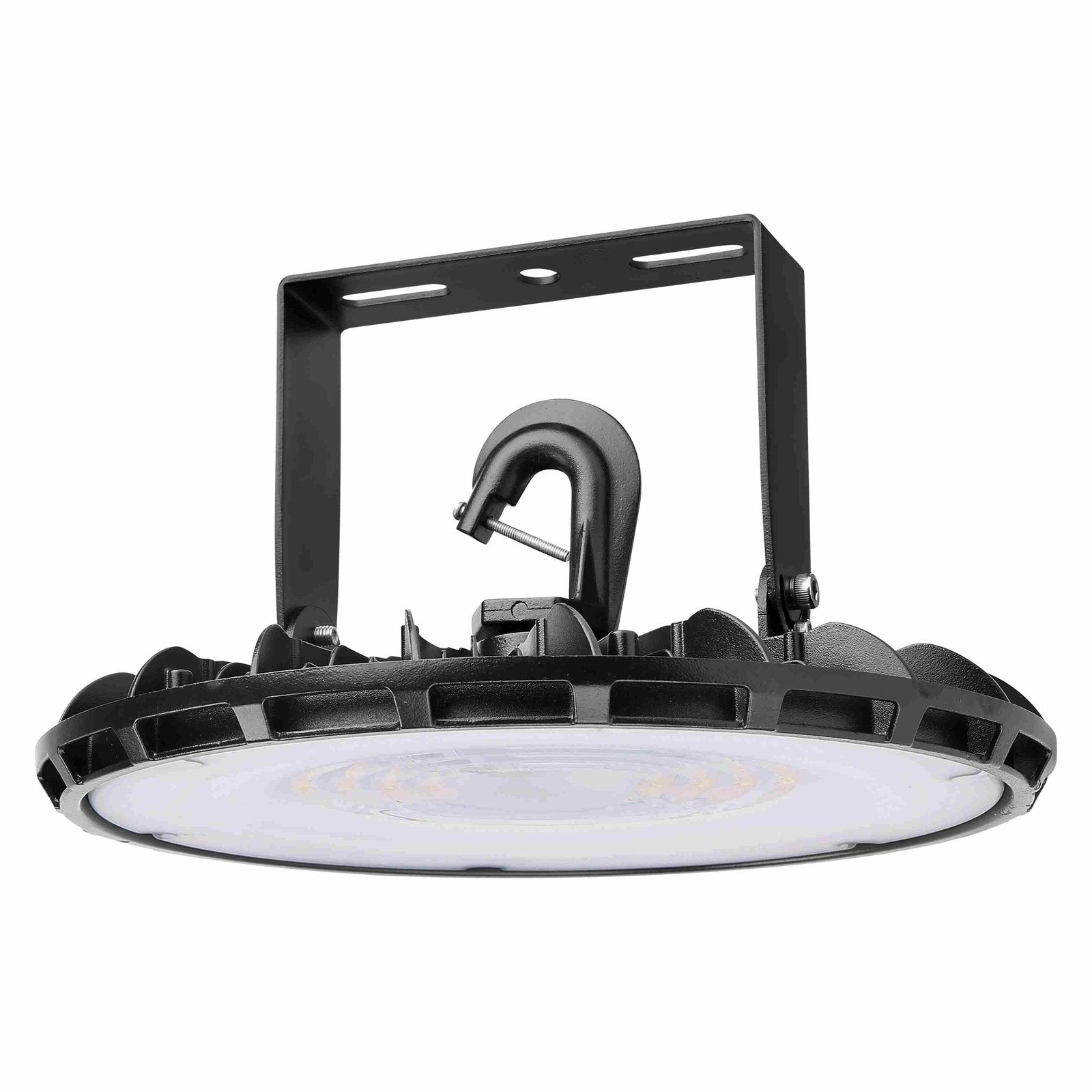 155W Round UFO LED High Bay Light Fixture 17400 Lumens 120VAC 5000K - Black