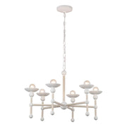 ALORA Lighting CH343625MWCN Nadine 25-in Chandelier, UL Damp Rated, Matte White/Cotton