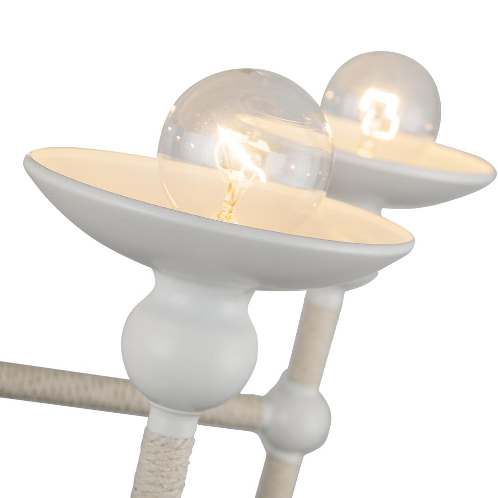 ALORA Lighting CH343625MWCN Nadine 25-in Chandelier, UL Damp Rated, Matte White/Cotton