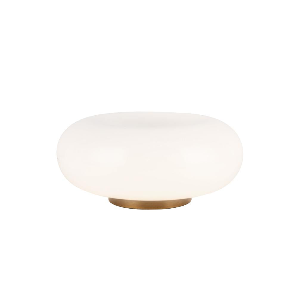 Kuzco TL12409-VB/OP Table Lamp, LED, Vintage Brass/Opal Glass