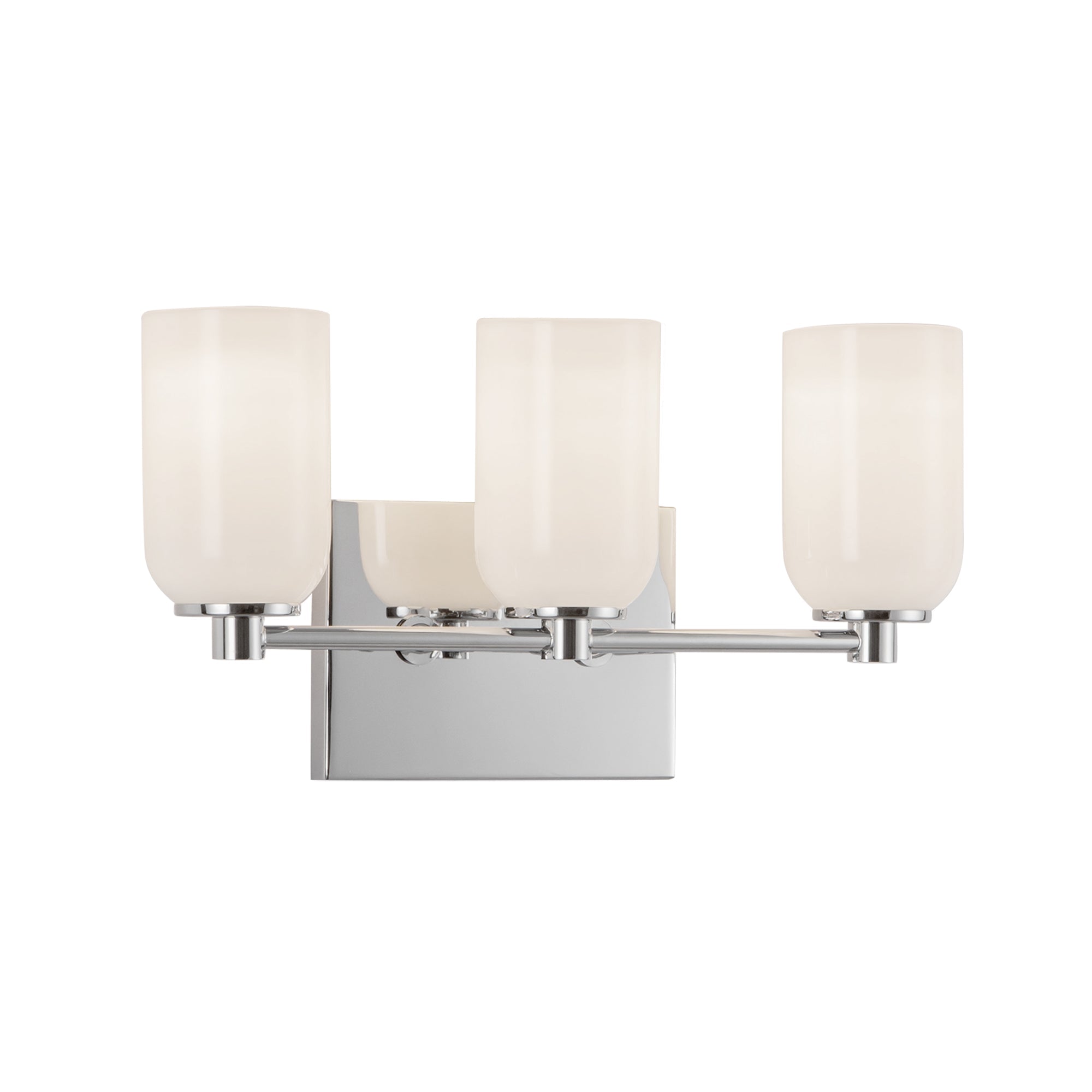 Kuzco Nola VL57718-CH/GO Vanity Light Fixture, UL Damp Rated, Chrome/Glossy Opal Glass