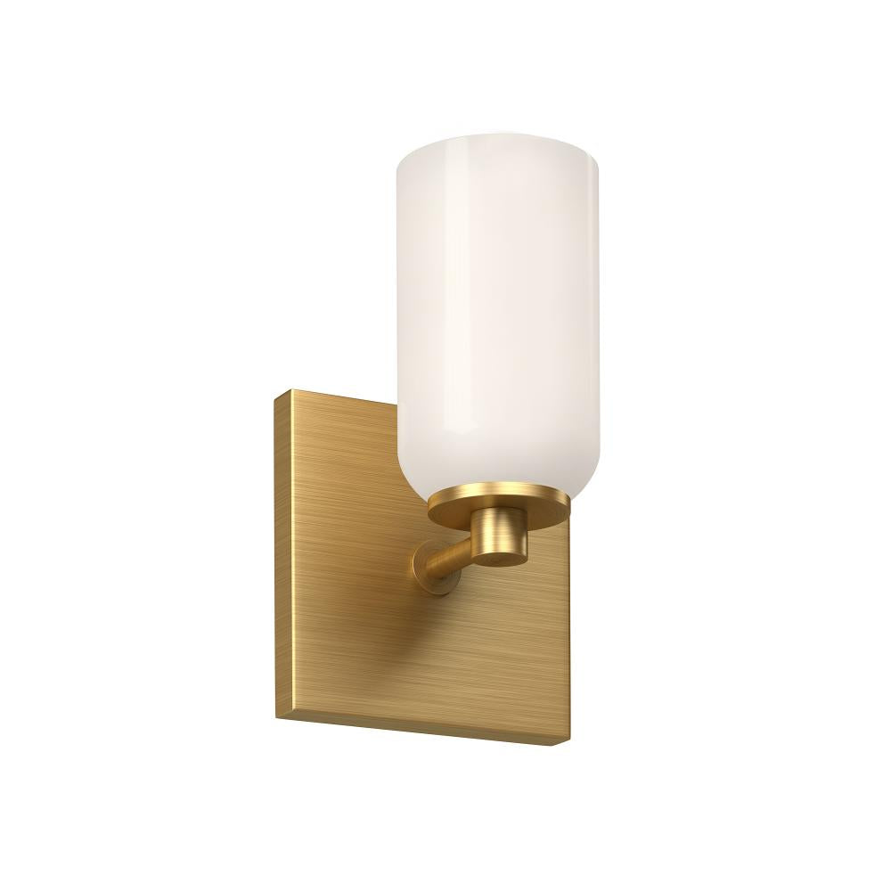 Kuzco Nola WS57704-BG/GO Wall Sconce, Brushed Gold/Glossy Opal Glass
