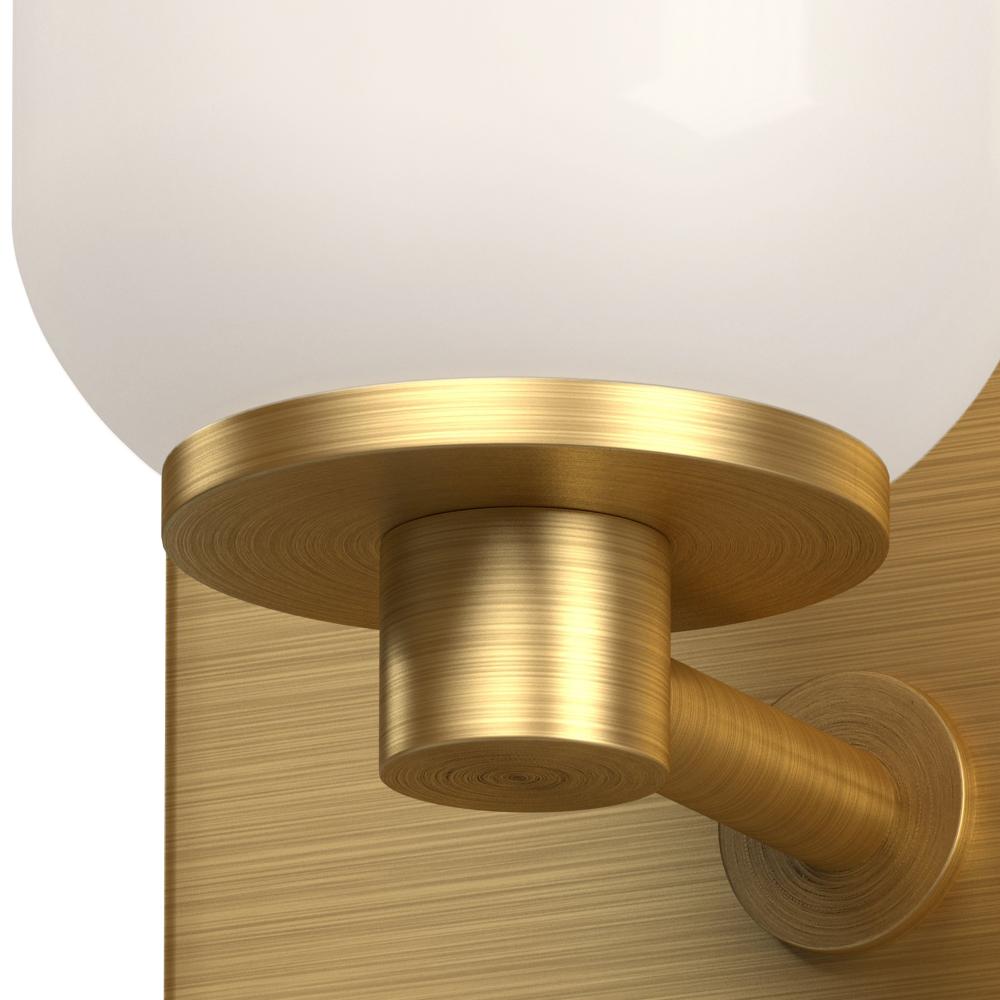 Kuzco Nola WS57704-BG/GO Wall Sconce, Brushed Gold/Glossy Opal Glass