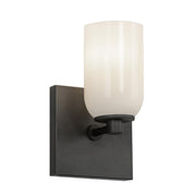 Kuzco Nola WS57704-BK/GO Wall Sconce, UL Damp Rated, Black/Glossy Opal