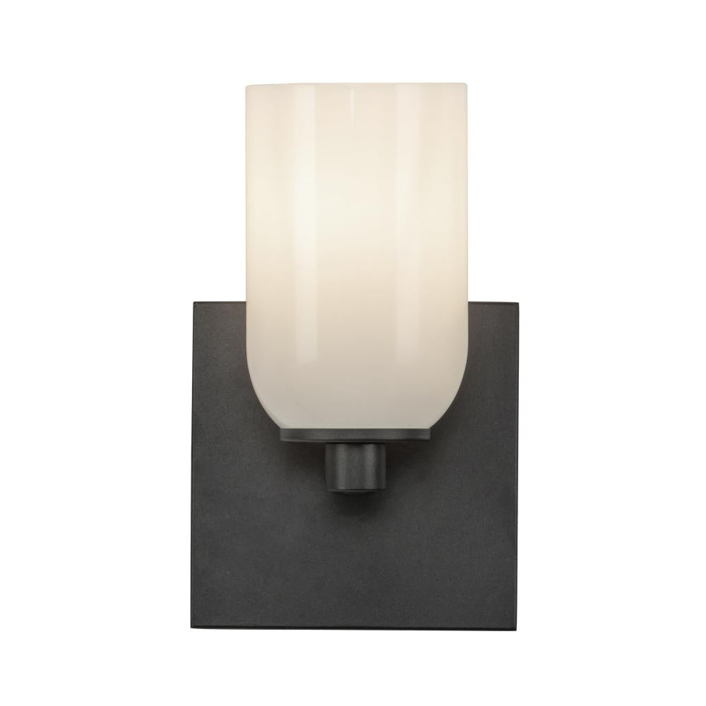 Kuzco Nola WS57704-BK/GO Wall Sconce, UL Damp Rated, Black/Glossy Opal