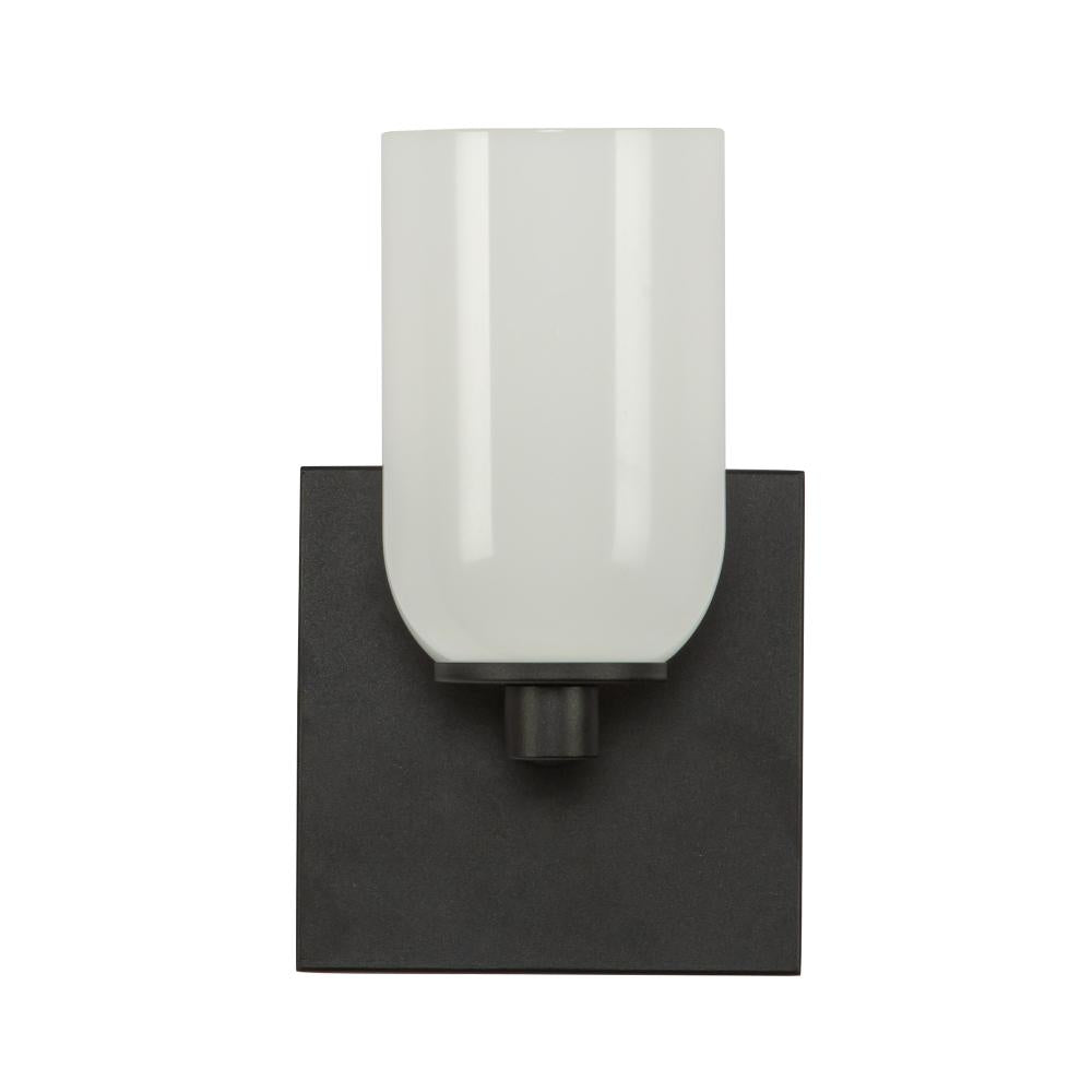 Kuzco Nola WS57704-BK/GO Wall Sconce, UL Damp Rated, Black/Glossy Opal