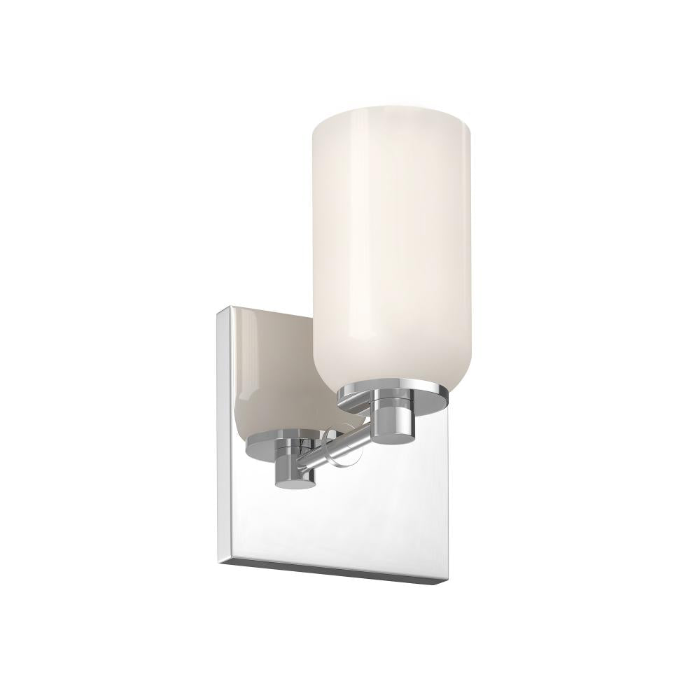 Kuzco Nola WS57704-CH/GO Wall Sconce, 40W, Chrome/Glossy Opal Glass
