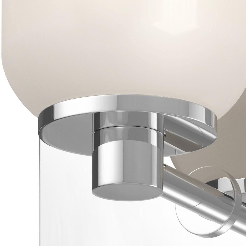 Kuzco Nola WS57704-CH/GO Wall Sconce, 40W, Chrome/Glossy Opal Glass