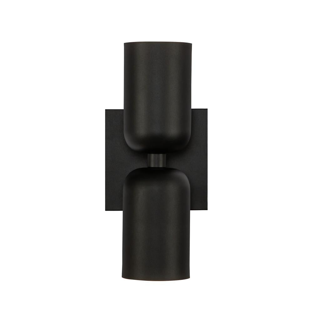 Kuzco Lighting WS57712-BK Wall Sconce, 2 Lights, Modern Design, Black