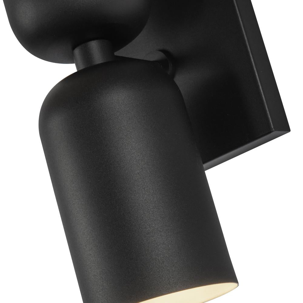 Kuzco Lighting WS57712-BK Wall Sconce, 2 Lights, Modern Design, Black