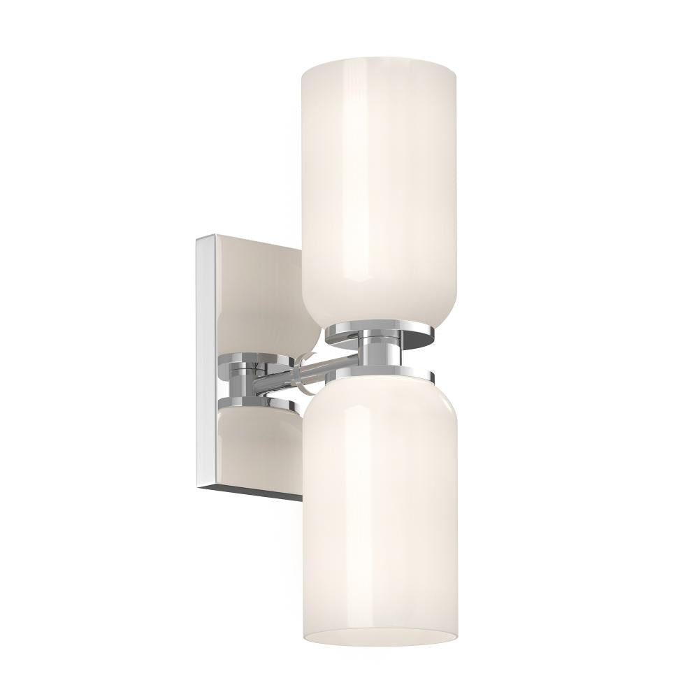 Kuzco Nola WS57712-CH/GO Wall Sconce, Chrome/Glossy Opal Glass