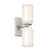 Kuzco Nola WS57712-CH/GO Wall Sconce, Chrome/Glossy Opal Glass