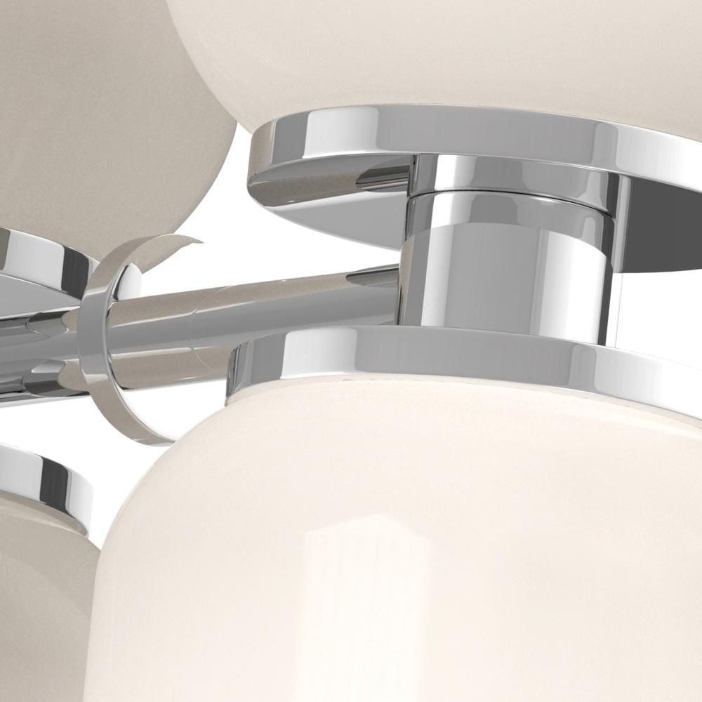 Kuzco Nola WS57712-CH/GO Wall Sconce, Chrome/Glossy Opal Glass
