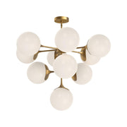 ALORA MOOD Lighting CH505335AGOP Chandelier, 10 Lights, Aged Gold/Opal Matte Glass