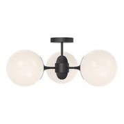Alora Mood Lighting SF505326MBOP Semi-Flush Mount, 120W Watt, Matte Black/Opal Matte Glass