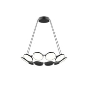 Kuzco CH72225-BK Novel 25-in LED Chandelier, UL Listed, Black