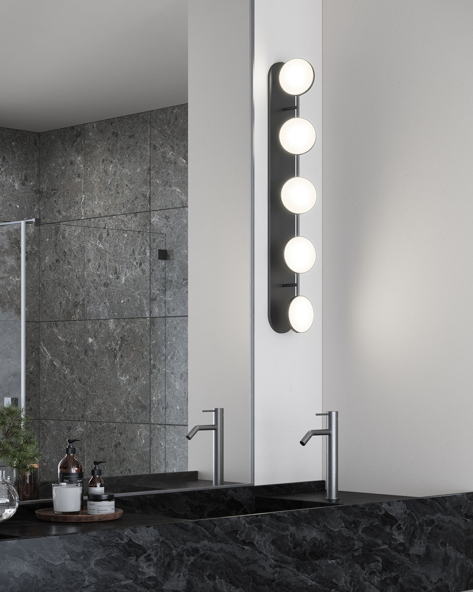 Kuzco Lighting VL72237-BK-UNV Vanity Light Fixture, UL Damp Rated, Black