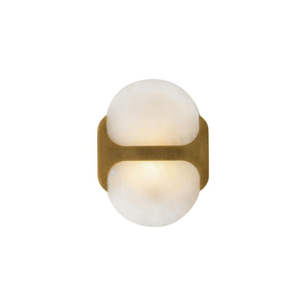 ALORA Lighting WV357109VBAR Vanity Wall Light Fixture, UL Damp Rated, Vintage Brass/Alabaster