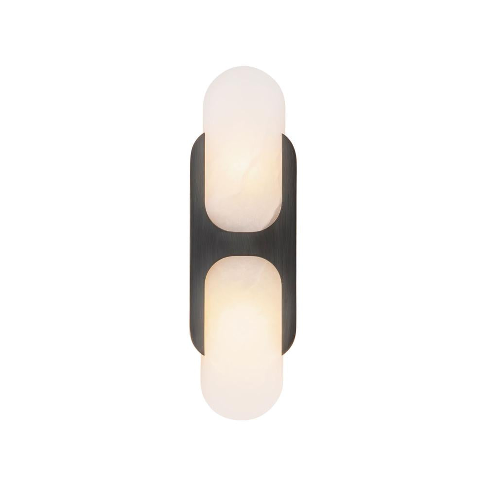 ALORA Lighting Odin WV357214UBAR Wall Vanity Light Fixture, UL Damp Rated, Urban Bronze/Alabaster