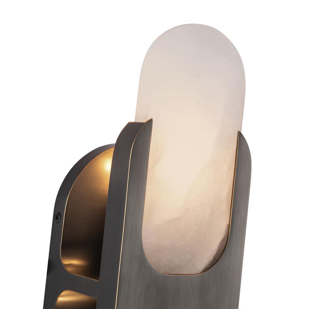 ALORA Lighting Odin WV357214UBAR Wall Vanity Light Fixture, UL Damp Rated, Urban Bronze/Alabaster
