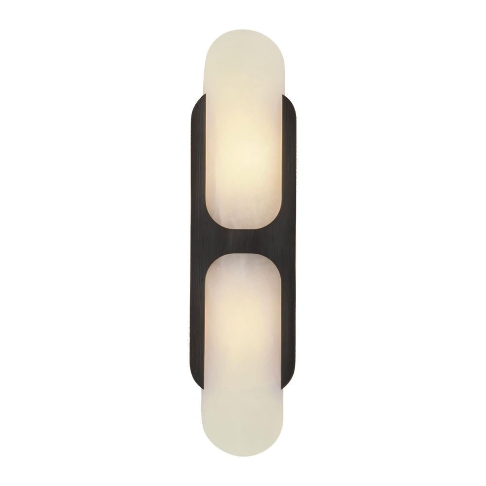 ALORA Lighting WV357217UBAR Socket Wall Vanity Light Fixture, UL Damp Rated, Urban Bronze/Alabaster