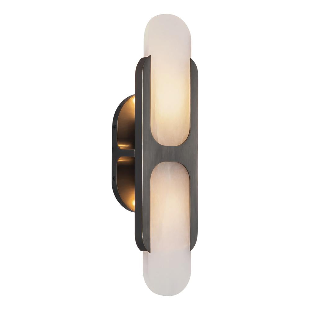 ALORA Lighting WV357217UBAR Socket Wall Vanity Light Fixture, UL Damp Rated, Urban Bronze/Alabaster