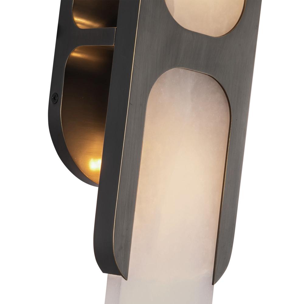 ALORA Lighting WV357217UBAR Socket Wall Vanity Light Fixture, UL Damp Rated, Urban Bronze/Alabaster