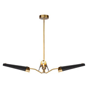 ALORA Lighting CH347346MBVB LED Chandeliers, 46-in, Matte Black/Vintage Brass