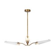 ALORA Lighting CH347346MWVB LED Chandelier, Vintage Brass/Matte White