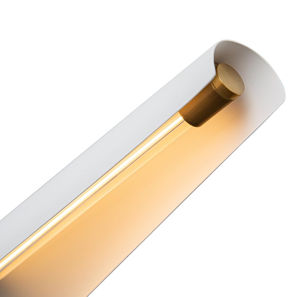 ALORA Lighting CH347346MWVB LED Chandelier, Vintage Brass/Matte White