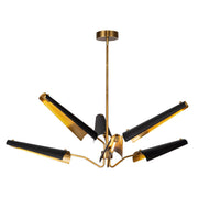 ALORA Lighting CH347646MBVB-UNV LED Chandelier, 46-in, Matte Black/Vintage Brass
