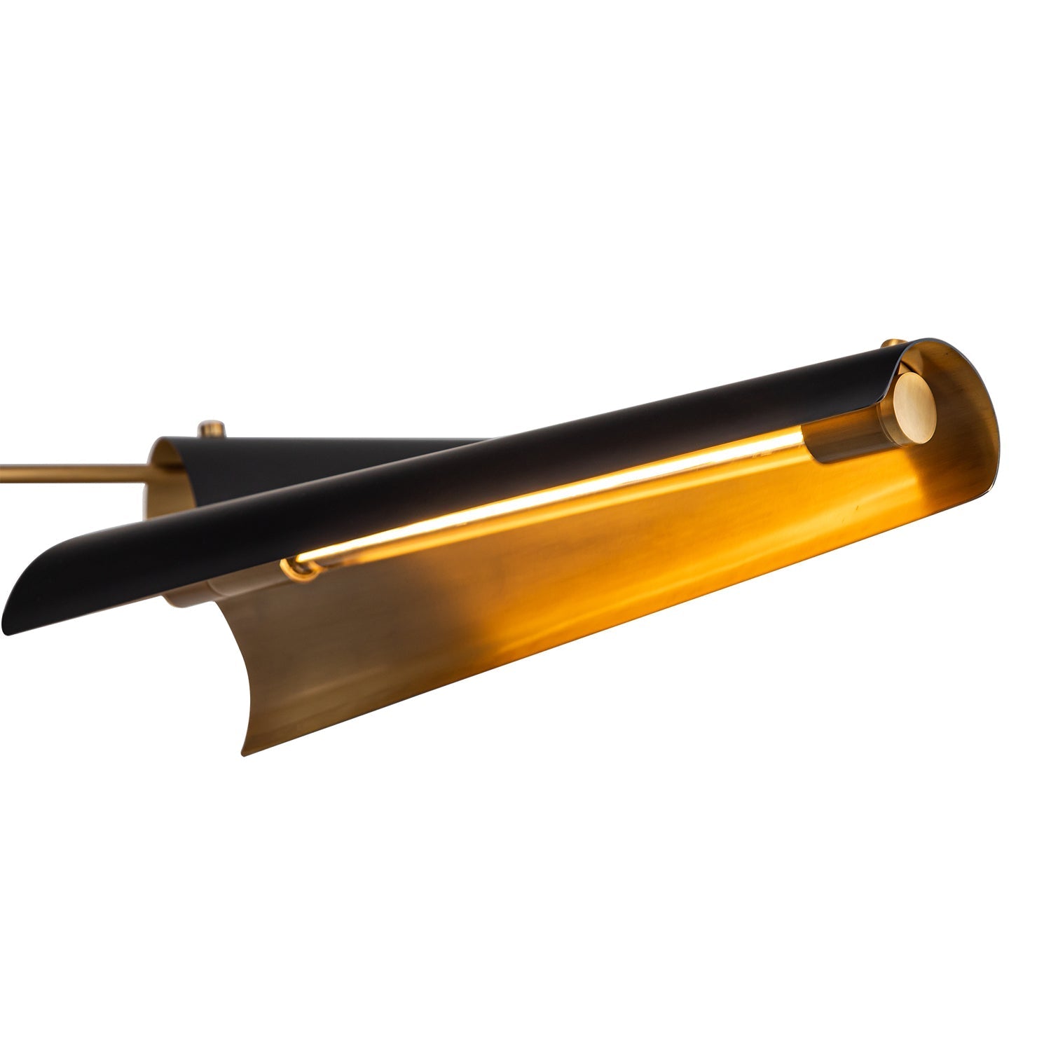 ALORA Lighting CH347646MBVB-UNV LED Chandelier, 46-in, Matte Black/Vintage Brass