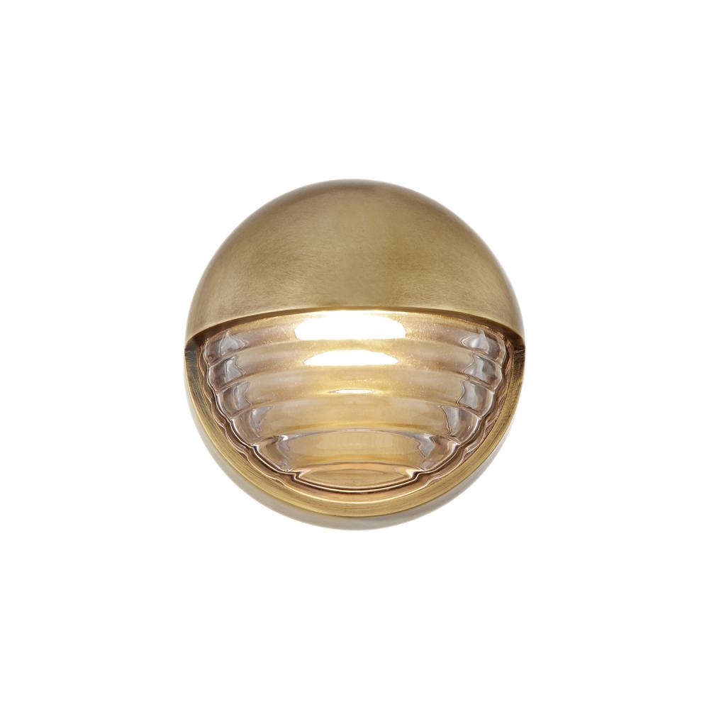 ALORA Lighting Palais WV330106VBCR LED Wall/Vanity Light Fixture, UL Damp Rated, Vintage Brass