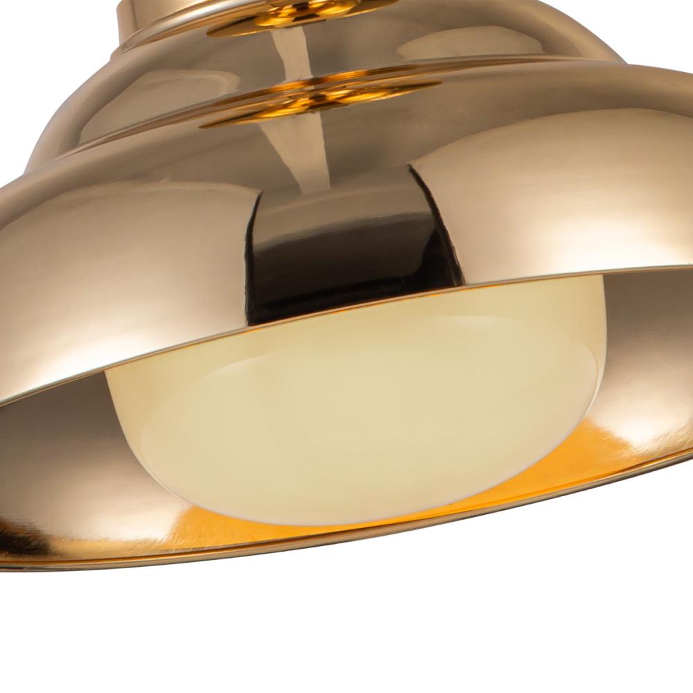 ALORA Lighting SF344012PBGO Semi Flush Mount, 1 Light, Polished Brass/Glossy Opal