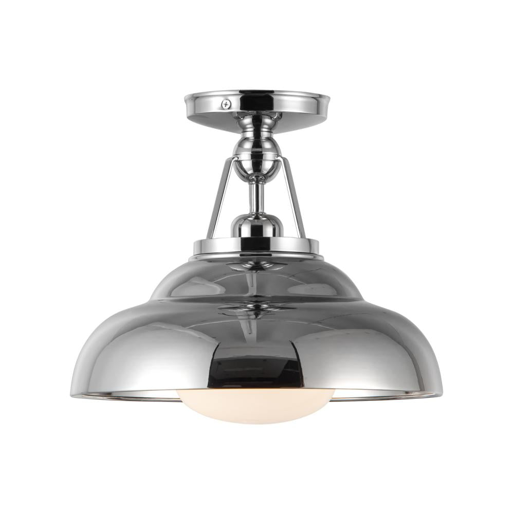 ALORA Lighting Palmetto SF344012PNGO Semi Flush Mount, UL Listed, Polished Nickel/Glossy Opal