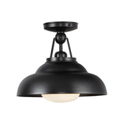 ALORA Lighting Palmetto SF344012UBGO Semi Flush Mount, UL Damp Rated, Urban Bronze/Glossy Opal