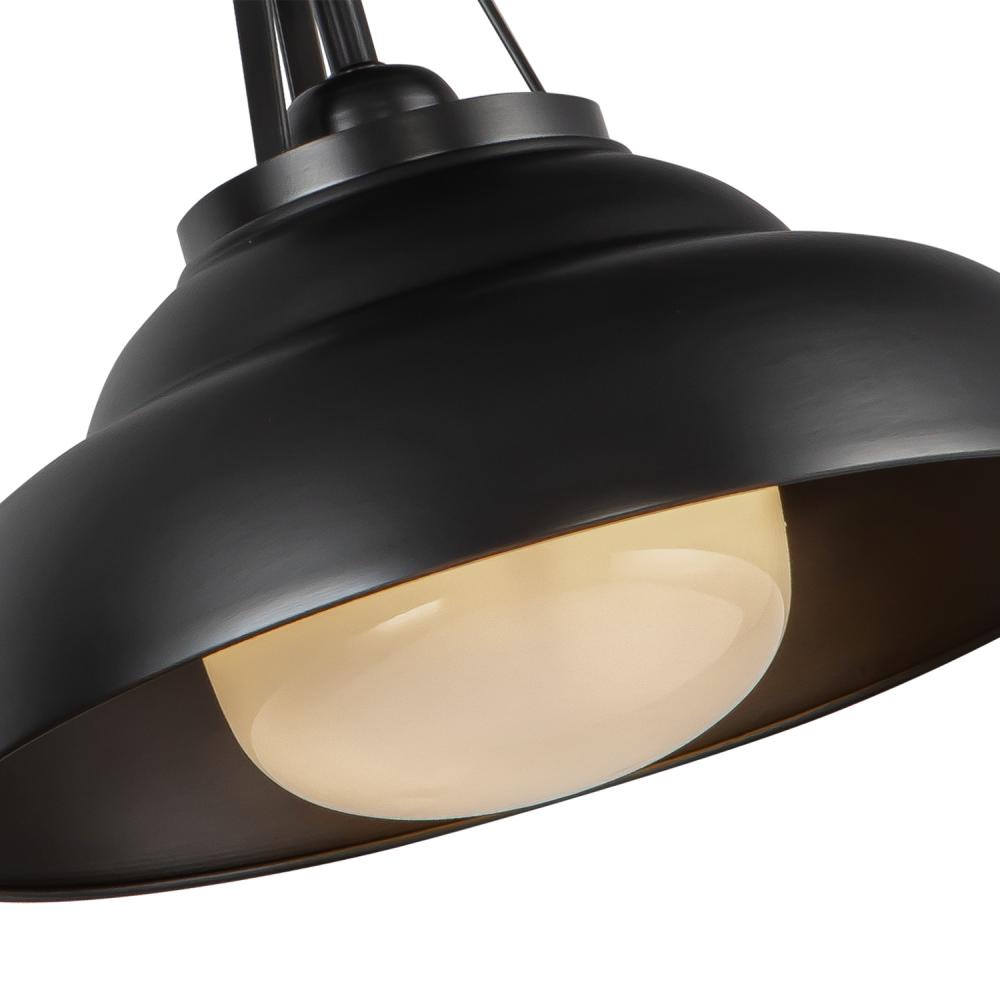ALORA Lighting Palmetto SF344012UBGO Semi Flush Mount, UL Damp Rated, Urban Bronze/Glossy Opal
