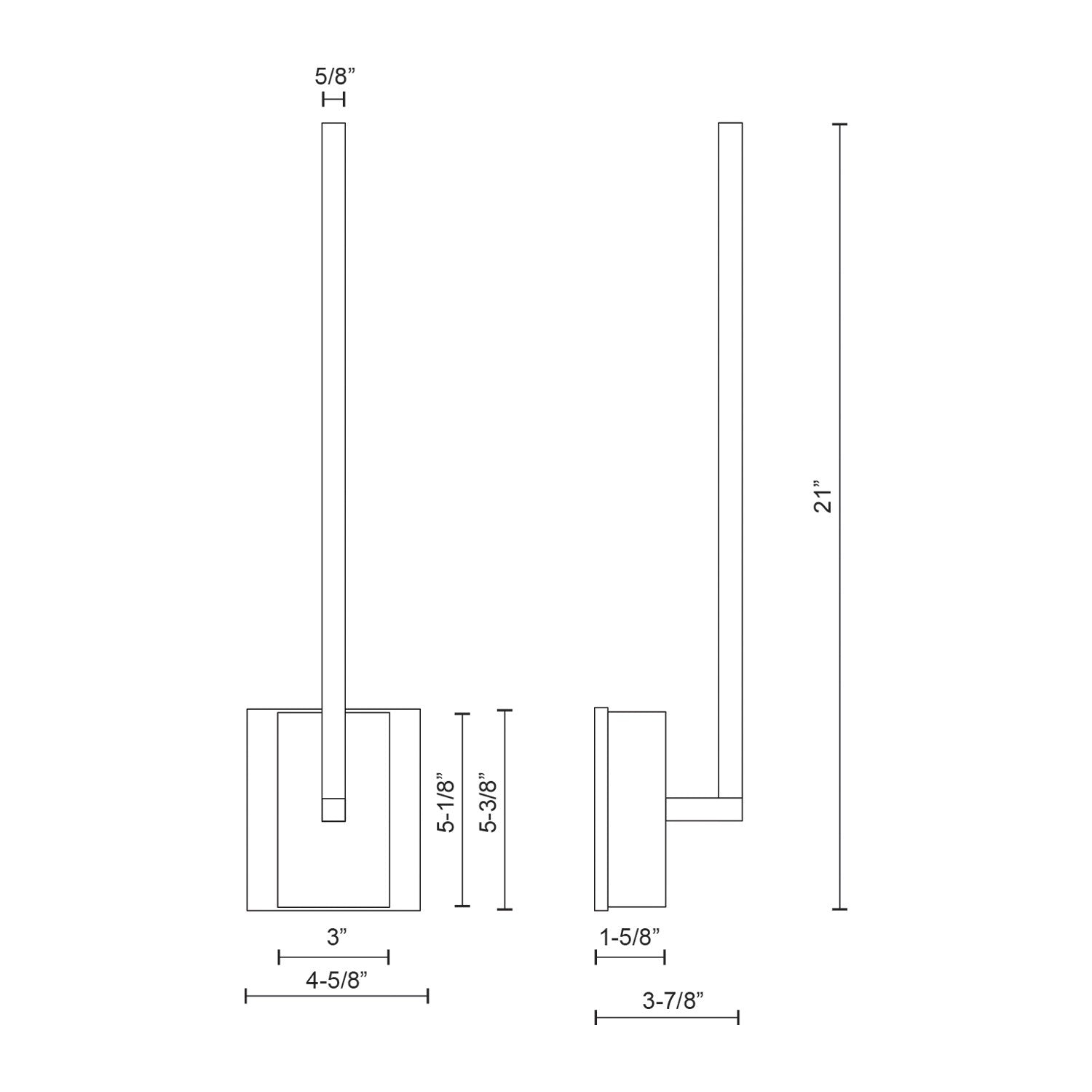 Kuzco Lighting WS25118-WH-UNV Wall Sconce, LED, White