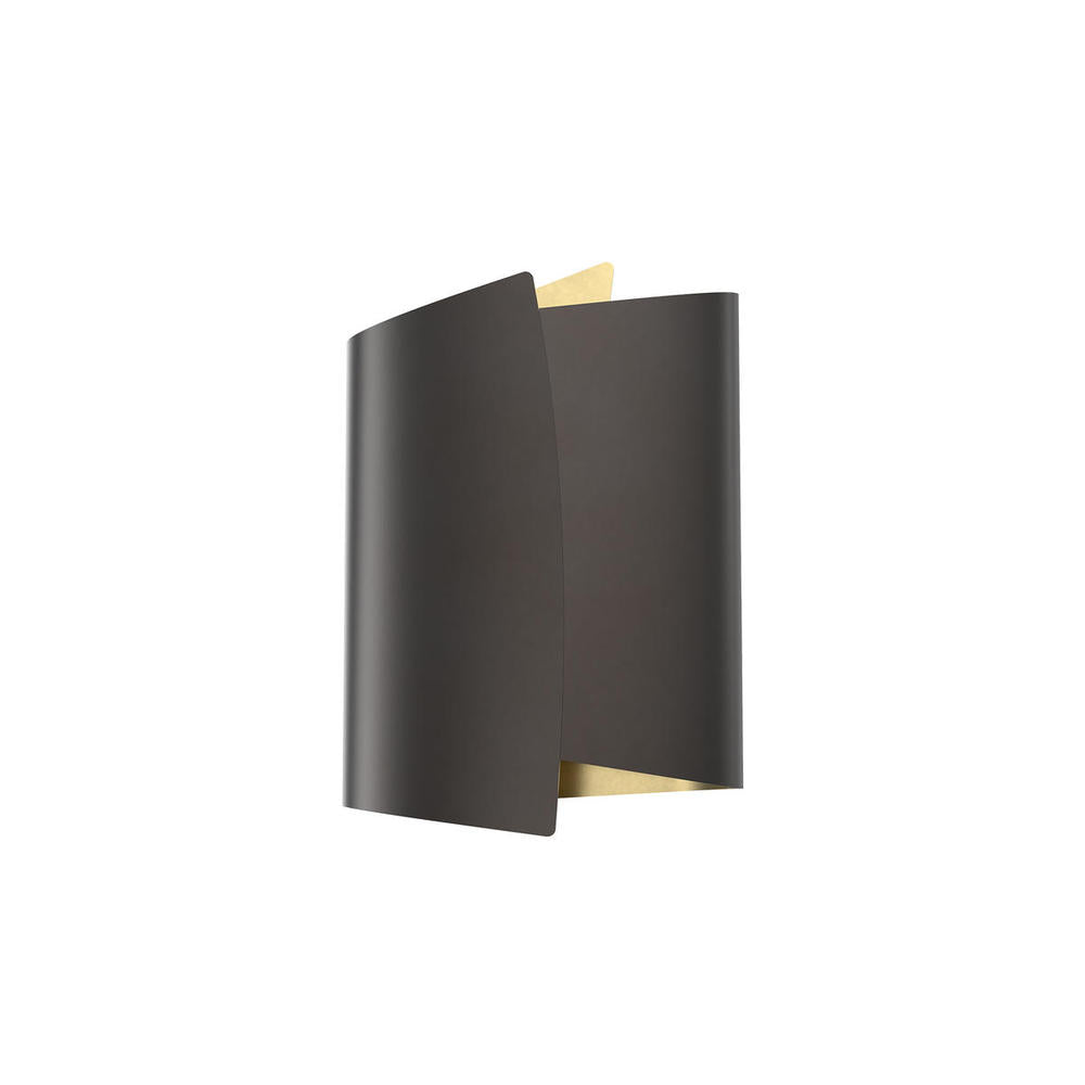 ALORA Lighting WV319202UBLB Parducci 2 Lights Wall/Vanity Light Fixture, UL Damp Rated, Light Brass/Urban Bronze
