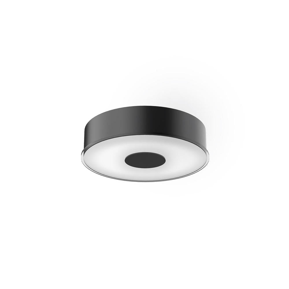 Kuzco Parker FM7610-BK Flush Mount Fixture, UL Damp Rated, Black