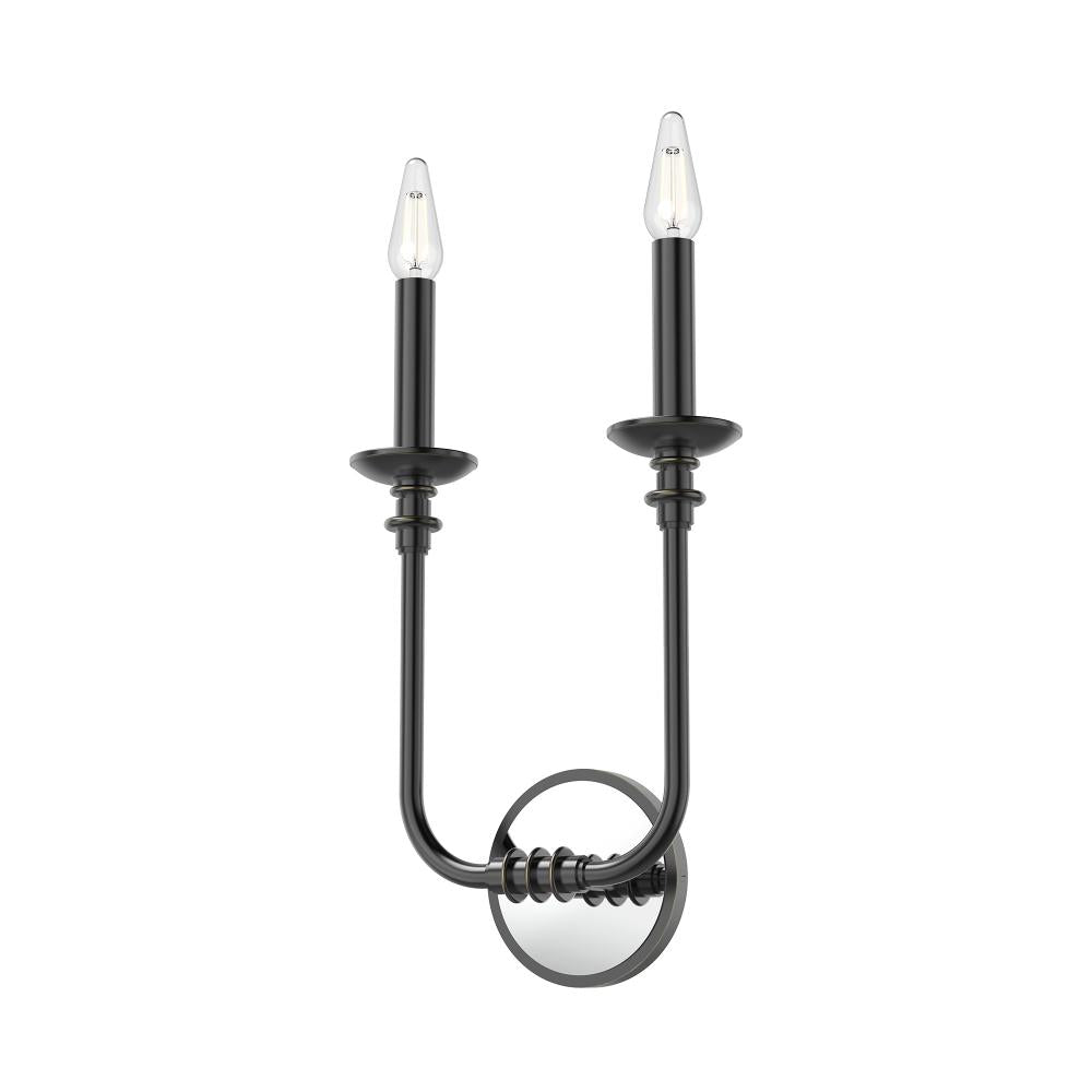 ALORA Lighting WV351502UB Peabody 2 Lights Wall/Vanity Light Fixture, UL Damp Rated, Urban Bronze