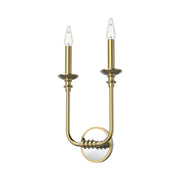 ALORA Lighting WV351502VB Peabody 2 Lights Wall/Vanity Light Fixture, Vintage Brass