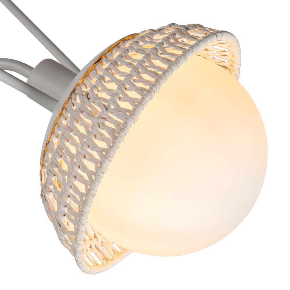 ALORA MOOD Lighting Perth CH490340WHOP Chandelier, Indoor/Outdoor, White/Opal Glass