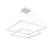 Kuzco Piazza CH88232-WH 32-in White LED Chandelier, UL Damp Rated, Matte Powder-Coated
