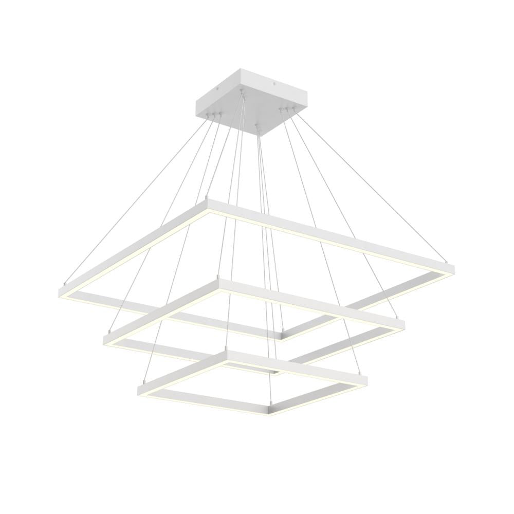 Kuzco Lighting CH88332-WH Piazza 32-in White LED Chandelier, UL Damp Rated, White