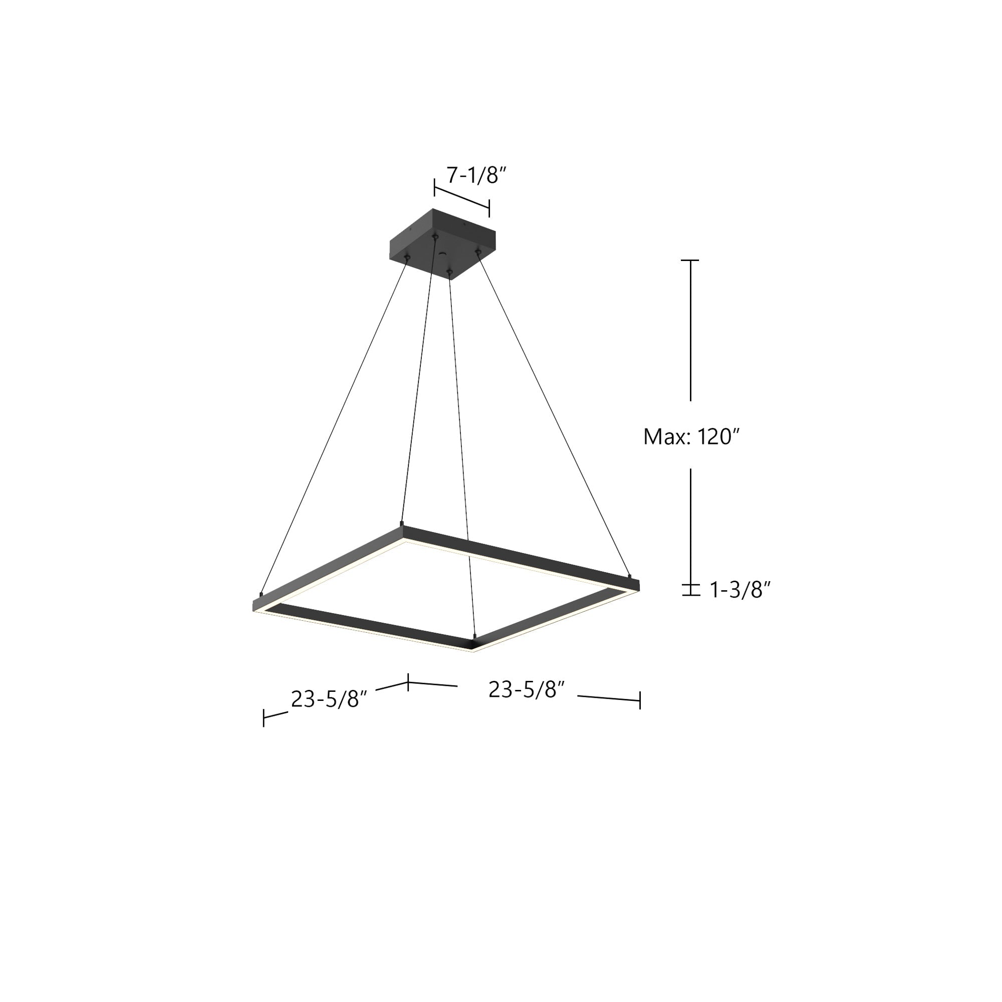 Kuzco Lighting PD88124-BK-UNV-010 Pendant Light Fixture, UL Listed, Black