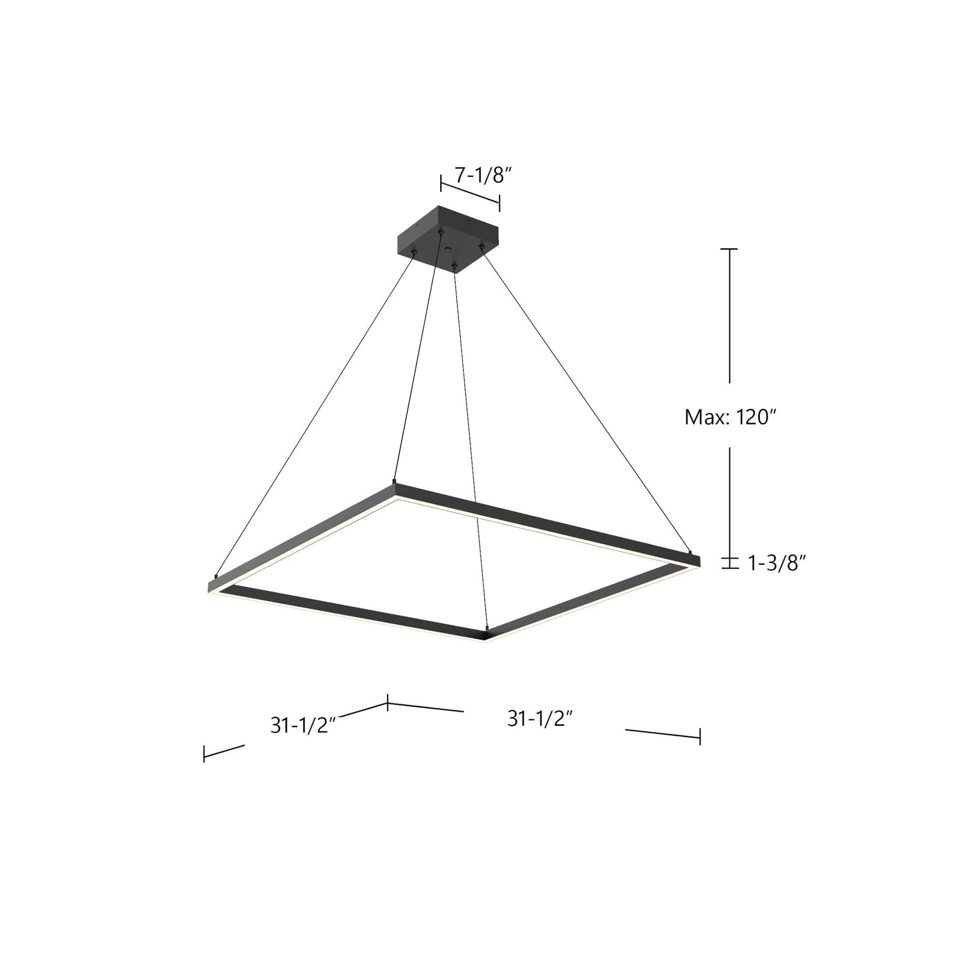 Kuzco Piazza PD88132-BK-UNV-010 LED Pendant, UL Listed, Black