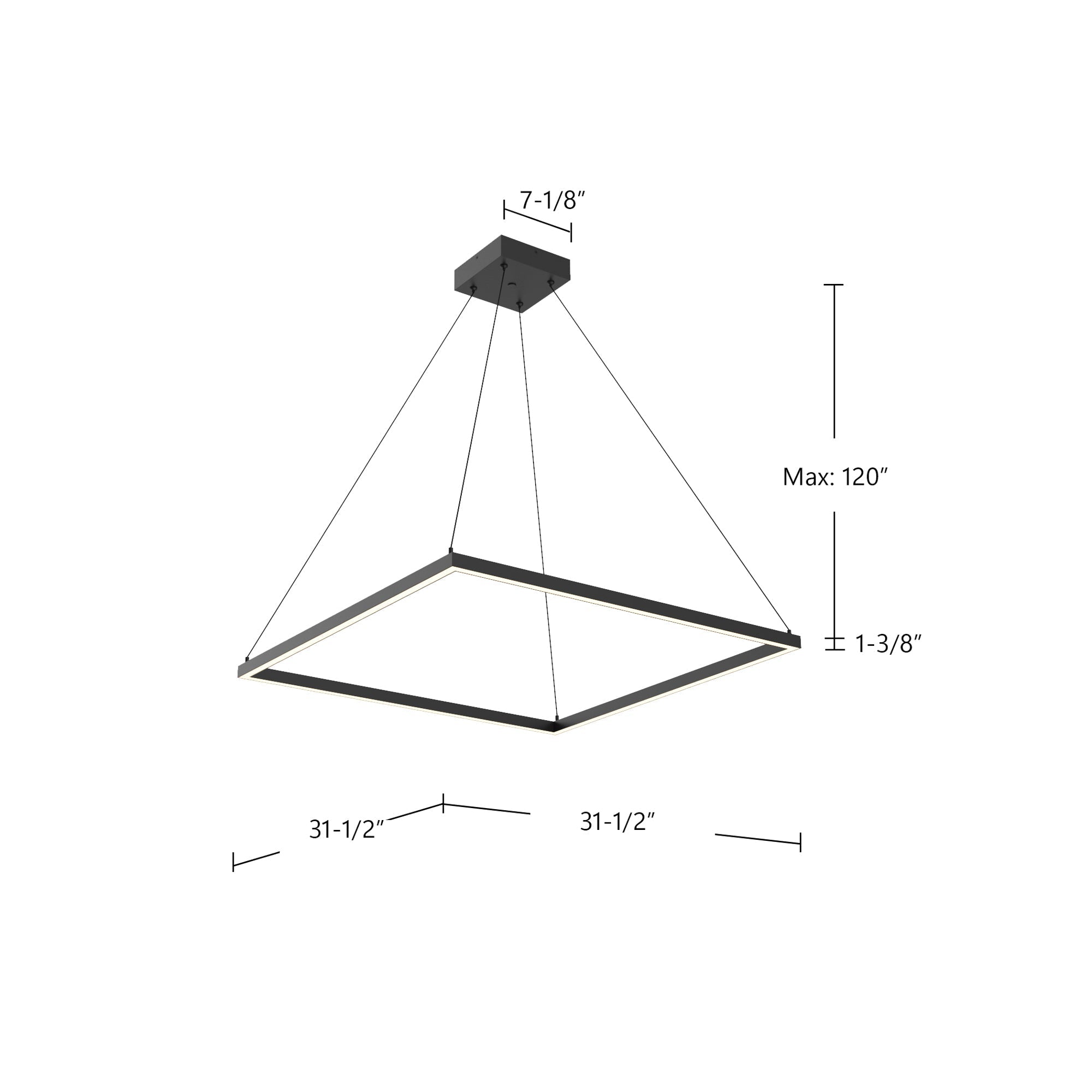 Kuzco Piazza PD88132-BK-UNV-010 LED Pendant, UL Listed, Black