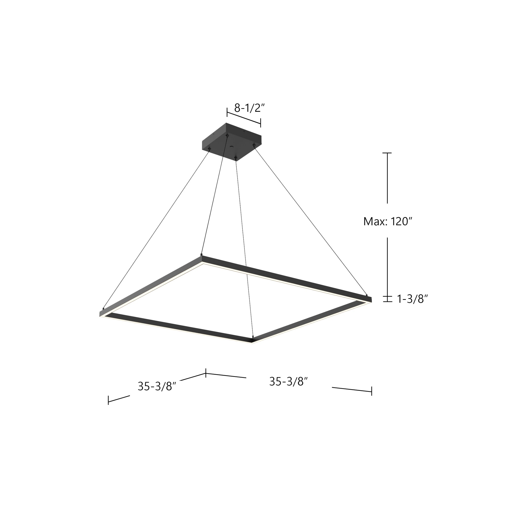 Kuzco Lighting PD88136-WH-UNV-010 Pendant Light Fixture, UL Damp Rated, White