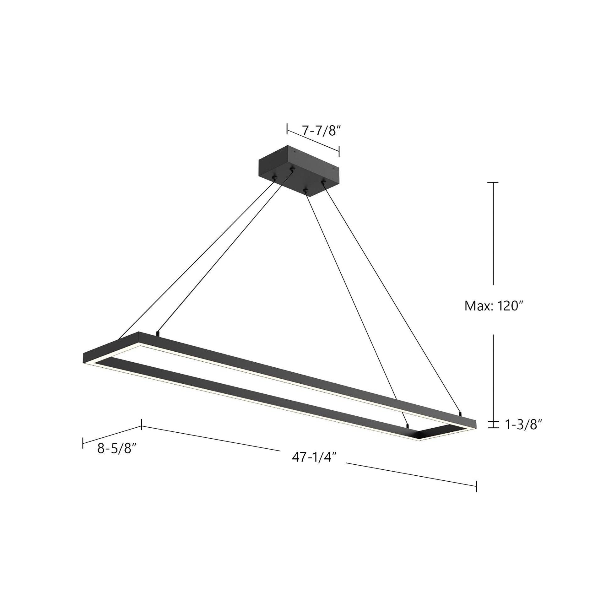 Kuzco Lighting PD88548-BK-UNV-010 Pendant, LED, Black